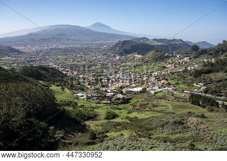 Panoramic View On Green Mountains Of Anaga National Park, North Of Tenerife, Canary Islands, Spain