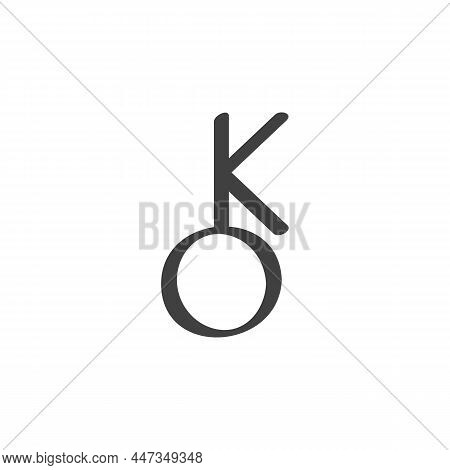 Chiron Astrology Sign Line Icon. Linear Style Sign For Mobile Concept And Web Design. Chiron Zeus Ou