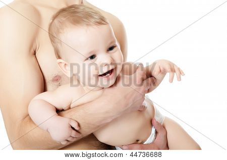 Портрет молодой папа и малыш