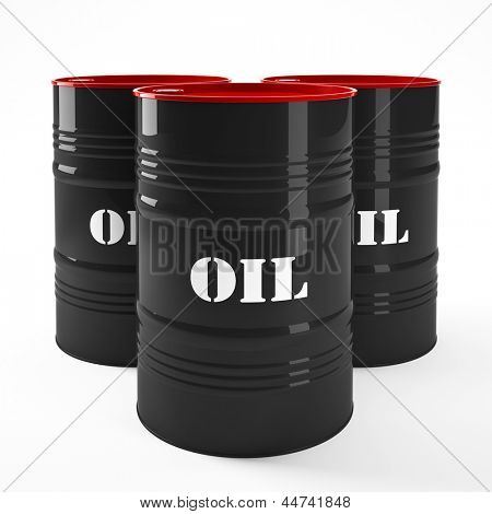 Petrol barel beyaz 3D görüntü