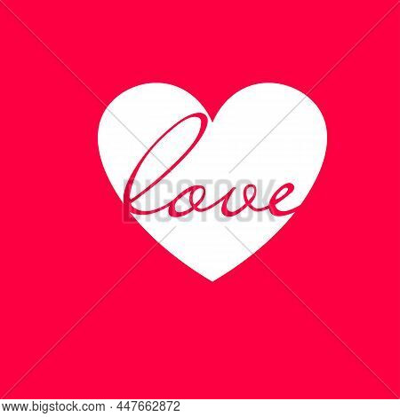 Love Heart. Vector Illustration. Red Heart Design