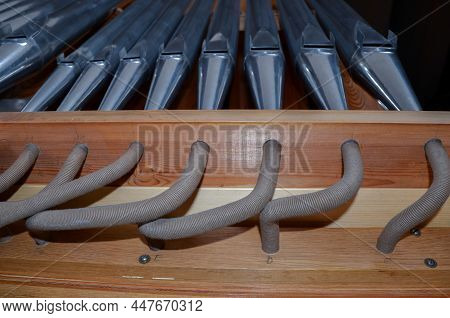 Historic Pipe Organ At A Church In Germany