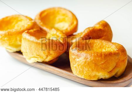 Traditional English Yorkshire Pudding, Wonderfully Crisp And Golden Baked For A Traditional Recipe,