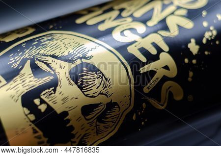 London, United Kingdom - January 23, 2022 Dead Man's Fingers In A Distinctive Black Bottle,  A Blend
