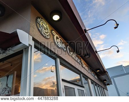 Honolulu - January 14, 2021:  Kapahulu Coffee Bean Entrance And Sign At Dawn On Oahu, Hawaii.  The C