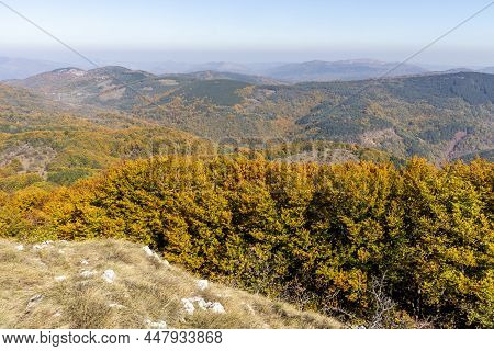 Amazing Autumn Landscape Of Erul Mountain Near Golemi Peak, Pernik Region, Bulgaria