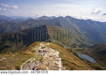 Panorama From The Top Of Wolowiec (volovec) On The Polish-slovak Border, Western Tatra Mountains.