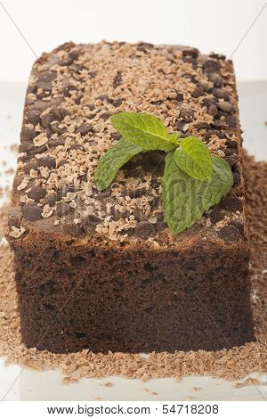 Chocolate Cake Isolated On White