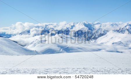 Winter view of mounains
