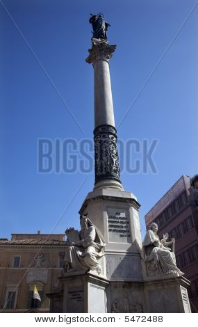 Piazza Mignanelli Colonna Dell Immacoloata kolonne romerske gader Rom Italien