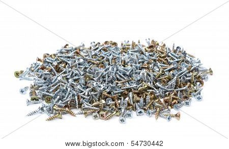 Zinked and anodized screws