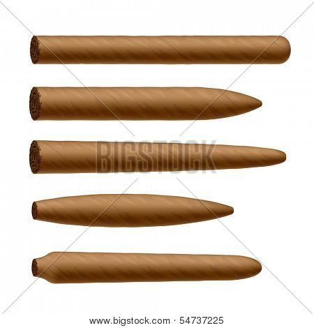 Cigar shapes. Vector.