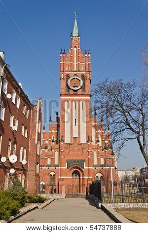 Church Of The Holy Family, Neo-gothic 20Th Century. Kaliningrad (until 1946 Koenigsberg), Russia