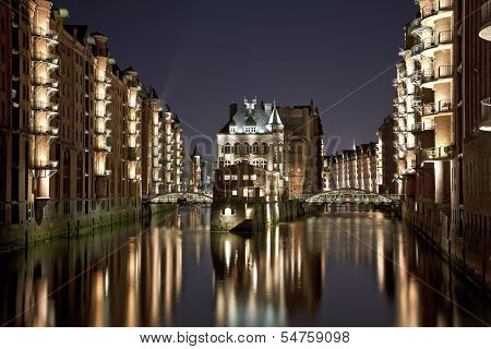 Speicherstadt Hamburg By Night