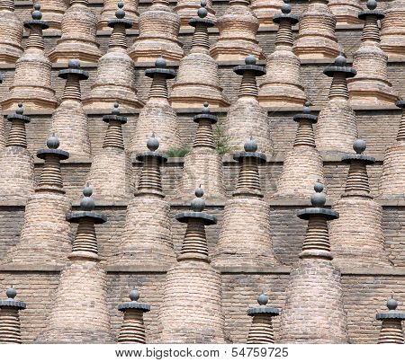 108 Dagobas In Ningxia Province Of China