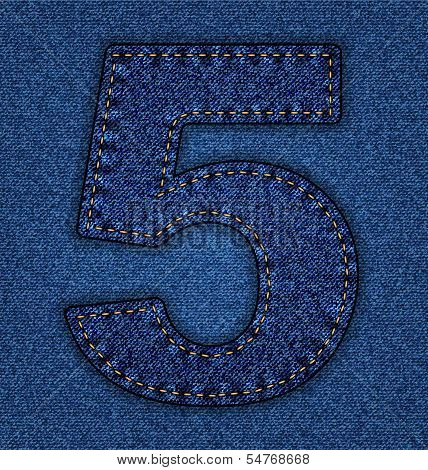 Jeans alphabet number 5