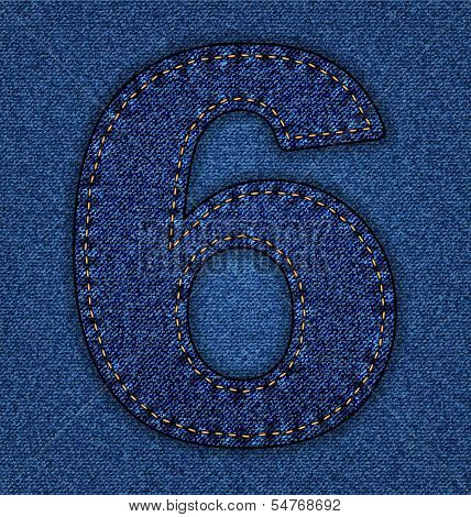 Jeans alphabet number 6