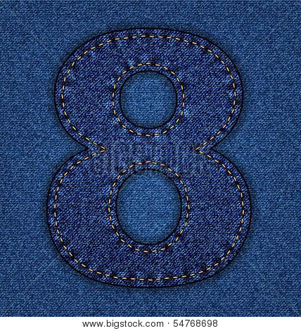 Jeans alphabet number 8