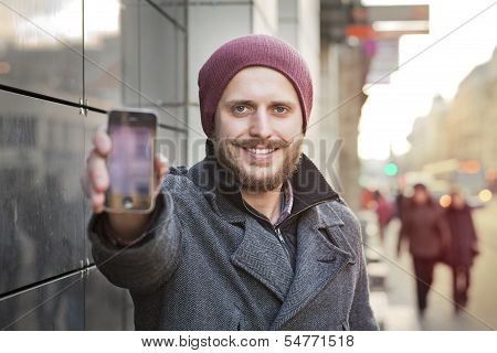 Young man with smartphone