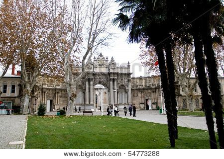 The Gate of the Sultan, Dolmabahce Palace, on  November 20  in Istanbul,Turkey