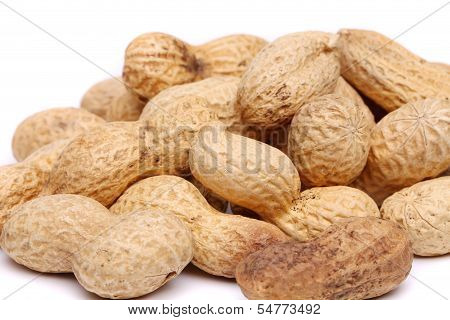 close-up of some peanuts.