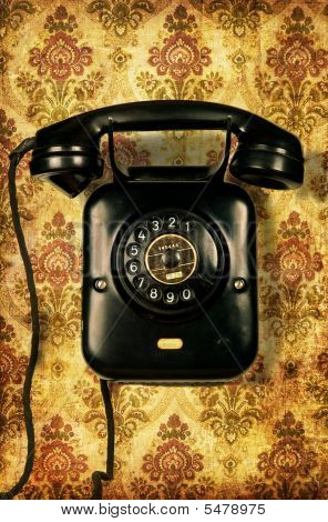 Retro telefon na tapeta