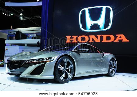 Bkk - Nov 28: Honda Nsx Concept, Hybrid Sport Concept Car, On Display At Thailand International Moto