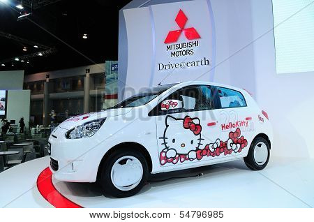 Bkk - Nov 28: Mitsubishi Mirage, Hello Kitty Edition, On Display At Thailand International Motor Exp