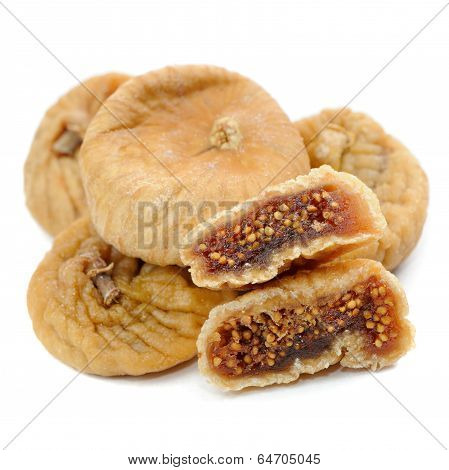 Dried Figs Isolated On White Background