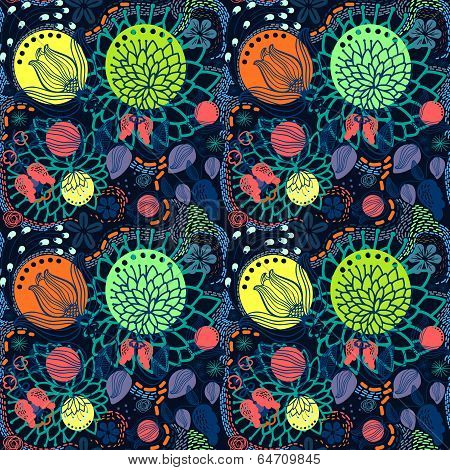 Abstract flowers vector background
