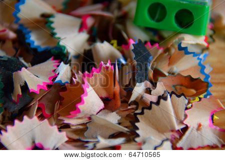 Pensil Waste And A Pencil Sharpener