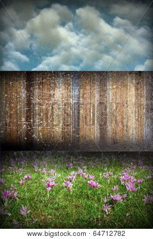 Abstract Distressed Garden Backdrop