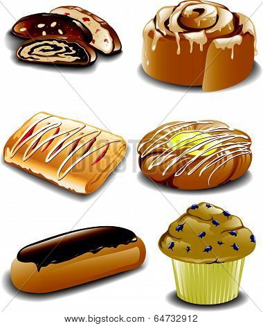 Assorted breakfast sweets