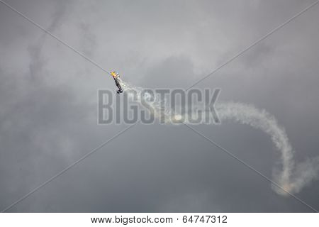 Riga, Latvia - August 20: Pilot Martin Šonka The Winner Of The 2011 Riga Fai Elite Aerobatic Formula