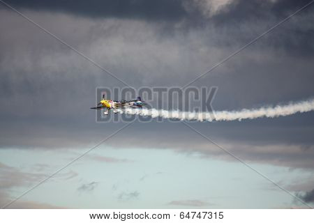 Riga, Latvia - August 20: Pilot Martin Šonka The Winner Of The 2011 Riga Fai Elite Aerobatic Formula