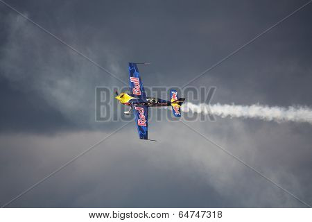 Riga, Latvia - August 20: Pilot Martin Šonka The Winner Of The 2011 Riga Fai Elite Aerobatic Formula
