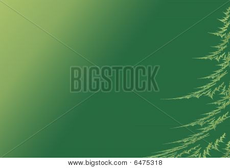 Abstrato Furtree sobre um fundo verde
