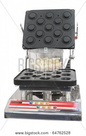 device for preparation of cakes under the white background