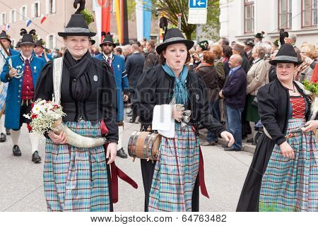 Miesbach / Germany / Bavaria - 05.May: Brand Dente gutters of protect mountain Company Bad Aibling