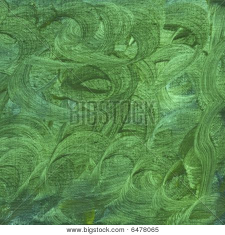 Verde acquerello astratto con Texture tela