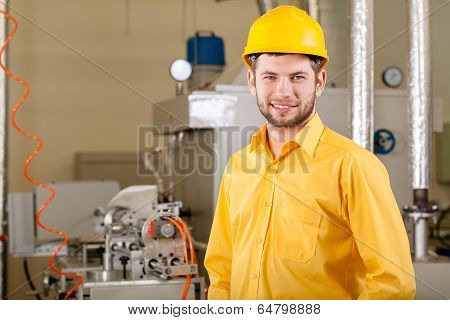 Engineer Working In Factory