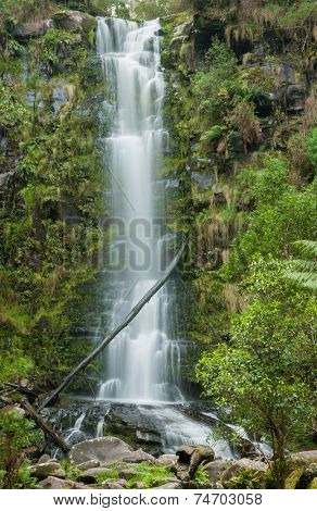 Erskine Falls are located near the Great Ocean road on the Southern Coast of state Victoria, Australia 
