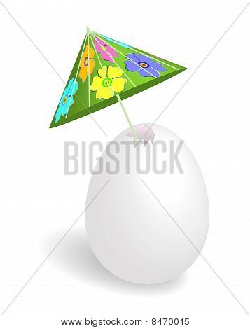 Vektor Ei cocktail mit Regenschirm