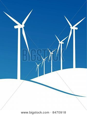 Eco Windmills Illustration