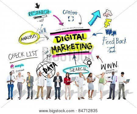 Digital Marketing Branding Strategy Online Media Concept