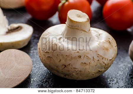 Bio Garlic, Spices And Wild Mushrooms From The Home Garden