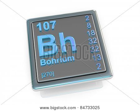 Bohrium. Chemical element. 3d
