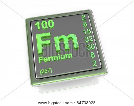 Fermium. Chemical element. 3d