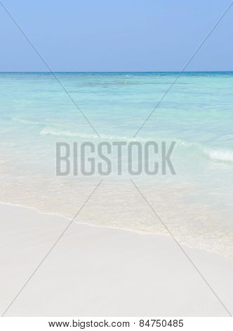 White Sand Beach And Crystal Clear Water