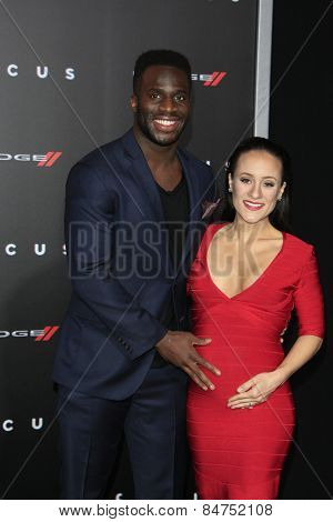 LOS ANGELES - FEB 24:  Prince Amukamara, Pilar Davis at the 